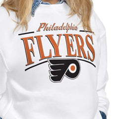 Philadelphia Flyers Starter Women's Arch Stripe Fleece Sweatshirt - White - NHL