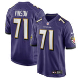 Carson Vinson Baltimore Ravens Team Game Jersey Purple | Nike for Sale
