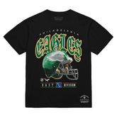 Philadelphia Eagles Unisex Classic Helmet T-Shirt Black | Mitchell & Ness