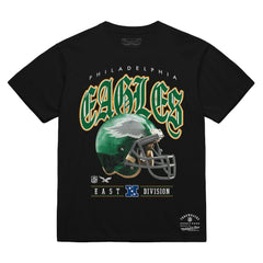 Philadelphia Eagles Unisex Classic Helmet T-Shirt Black | Mitchell & Ness