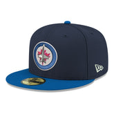 Winnipeg Jets New Era Core Logo Two-Tone 59FIFTY Fitted Hat - Navy - NHL