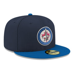 Winnipeg Jets New Era Core Logo Two-Tone 59FIFTY Fitted Hat - Navy - NHL