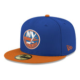 New York Islanders New Era Core Logo Two-Tone 59FIFTY Fitted Hat - Blue - NHL