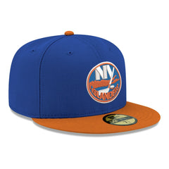 New York Islanders New Era Core Logo Two-Tone 59FIFTY Fitted Hat - Blue - NHL