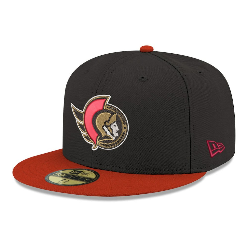 Ottawa Senators New Era Core Logo Two-Tone 59FIFTY Fitted Hat - Black - NHL