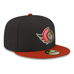 Ottawa Senators New Era Core Logo Two-Tone 59FIFTY Fitted Hat - Black - NHL