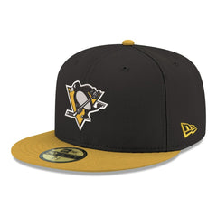 Pittsburgh Penguins New Era Core Logo Two-Tone 59FIFTY Fitted Hat - Black - NHL
