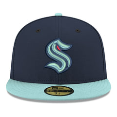 Seattle Kraken New Era Core Logo Two-Tone 59FIFTY Fitted Hat - Navy - NHL