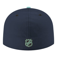 Seattle Kraken New Era Core Logo Two-Tone 59FIFTY Fitted Hat - Navy - NHL
