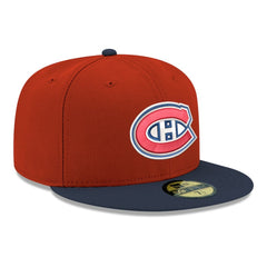 Montreal Canadiens New Era Core Logo Two-Tone 59FIFTY Fitted Hat - Red - NHL