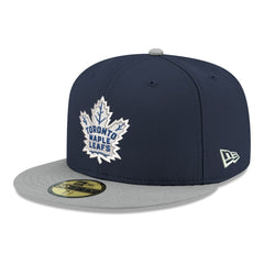 Toronto Maple Leafs New Era Core Logo Two-Tone 59FIFTY Fitted Hat - Navy - NHL