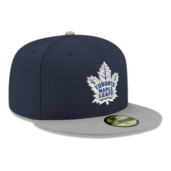 Toronto Maple Leafs New Era Core Logo Two-Tone 59FIFTY Fitted Hat - Navy - NHL