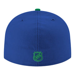 Vancouver Canucks New Era Core Logo Two-Tone 59FIFTY Fitted Hat - Blue - NHL