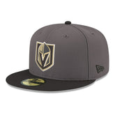 Vegas Golden Knights New Era Core Logo Two-Tone 59FIFTY Fitted Hat - Gray - NHL