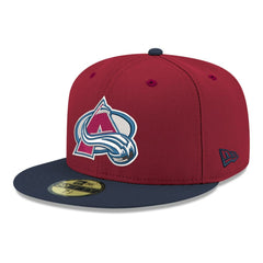 Colorado Avalanche New Era Core Logo Two-Tone 59FIFTY Fitted Hat - Burgundy - NHL