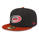 Carolina Hurricanes New Era Core Logo Two-Tone 59FIFTY Fitted Hat - Black - NHL