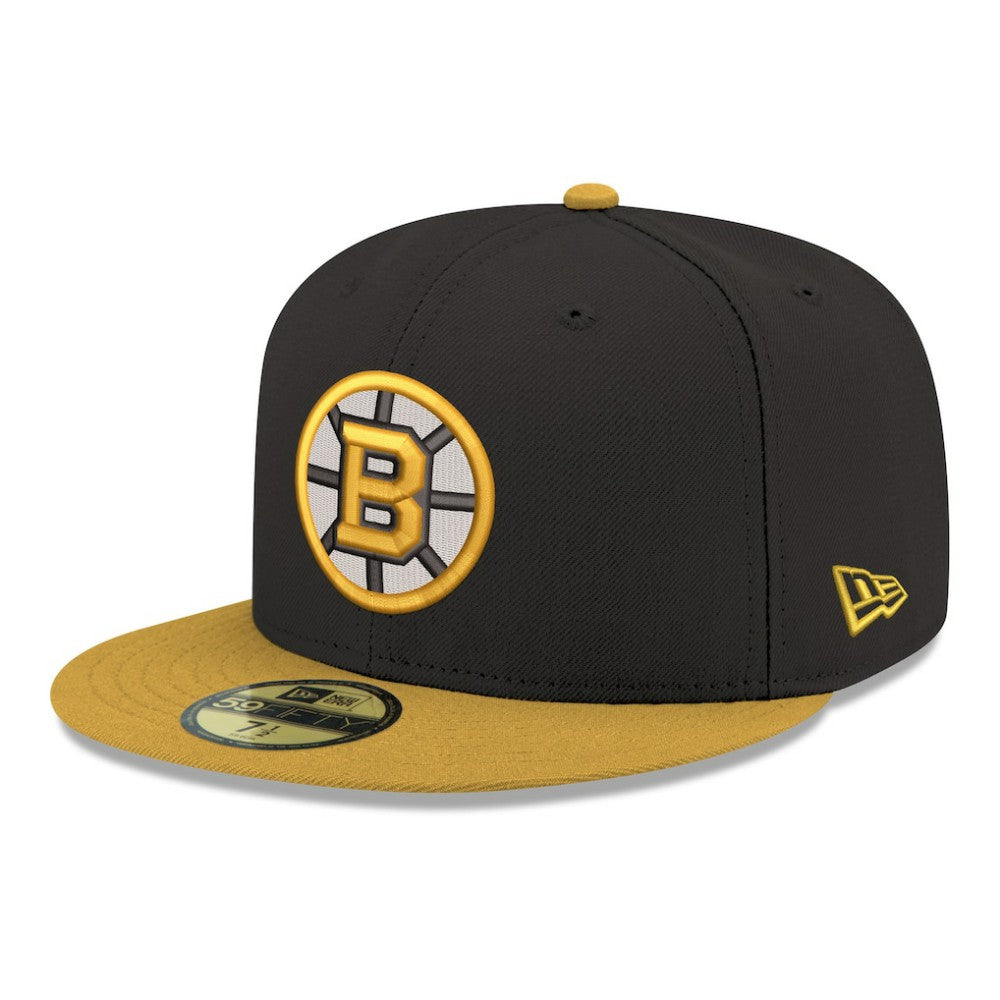 Boston Bruins New Era Core Logo Two-Tone 59FIFTY Fitted Hat - Black - NHL