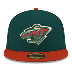 Minnesota Wild New Era Core Logo Two-Tone 59FIFTY Fitted Hat - Green - NHL