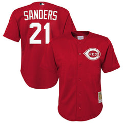 Deion Sanders Cincinnati Reds Mitchell & Ness Youth Cooperstown Mesh Batting Practice Jersey - MLB