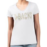 Arizona Diamondbacks G-III 4Her by Carl Banks Women's Metallic Drop Lightweight V-Neck T-Shirt - MLB