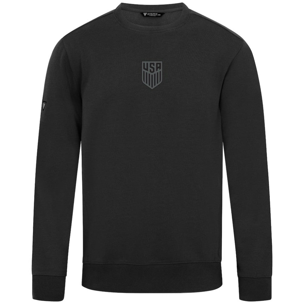 USMNT Levelwear Zane Chenille Sweatshirt Black - FIFA World CUP