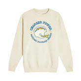 Los Angeles Chargers The Wild Collective Unisex Charger Power Fleece Sweatshirt Cream | NFL
