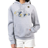 Denver Nuggets G-III 4Her by Carl Banks Women's Shadow Logo Tri-Blend Fleece Hoodie Gray - NBA