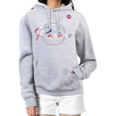 Detroit Pistons G-III 4Her by Carl Banks Women's Shadow Logo Tri-Blend Fleece Hoodie Gray - NBA