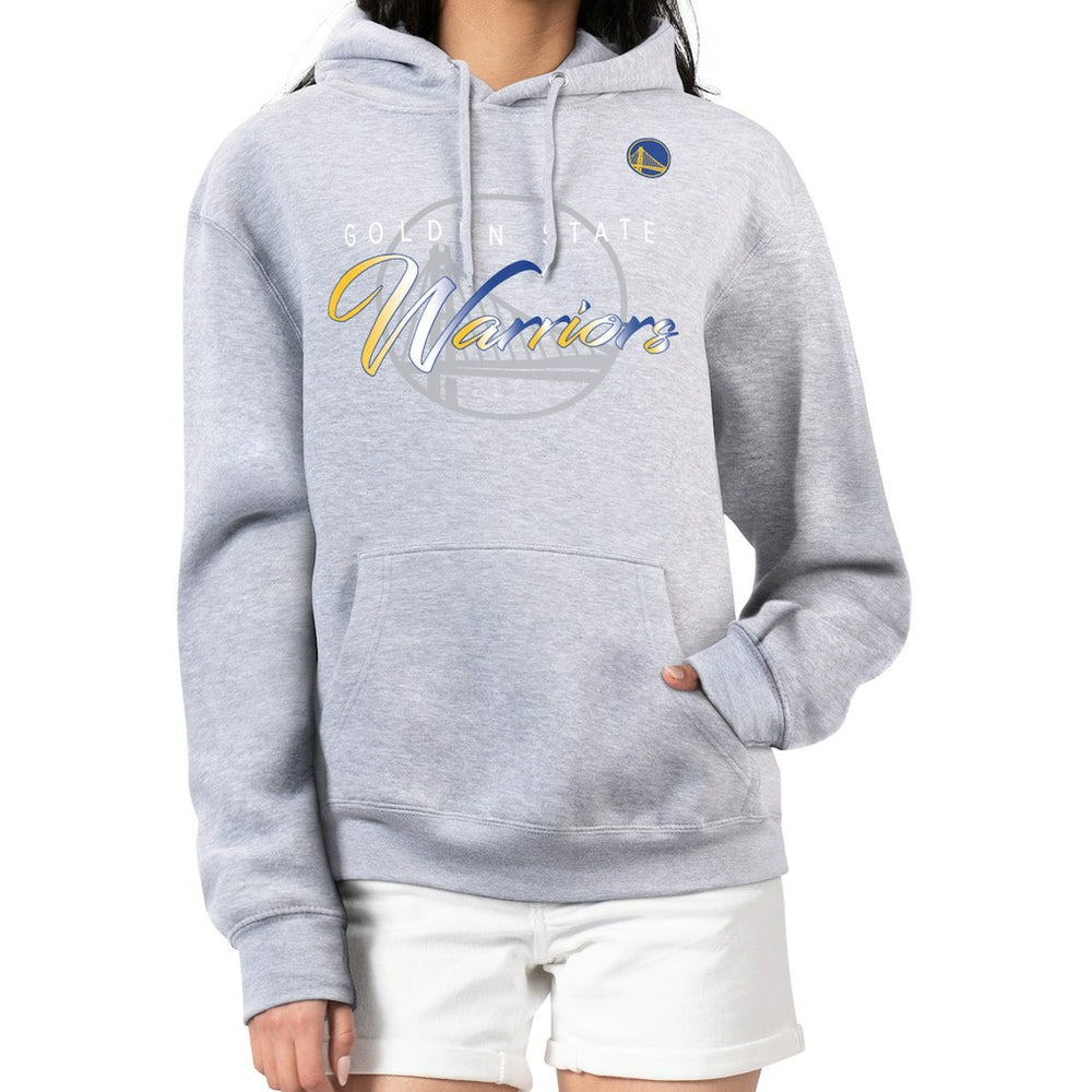Golden State Warriors G-III 4Her by Carl Banks Women's Shadow Logo Tri-Blend Fleece Hoodie Gray - NBA