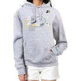 Indiana Pacers G-III 4Her by Carl Banks Women's Shadow Logo Tri-Blend Fleece Hoodie Gray - NBA