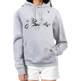 Milwaukee Bucks G-III 4Her by Carl Banks Women's Shadow Logo Tri-Blend Fleece Hoodie Gray - NBA