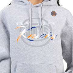New York Knicks G-III 4Her by Carl Banks Women's Shadow Logo Tri-Blend Fleece Hoodie Gray - NBA