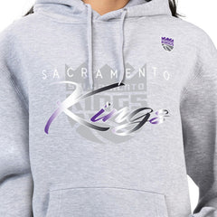 Sacramento Kings G-III 4Her by Carl Banks Women's Shadow Logo Tri-Blend Fleece Hoodie Gray - NBA