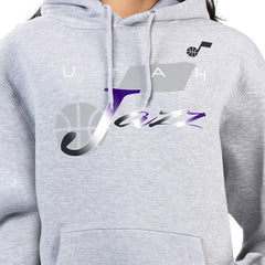Utah Jazz G-III 4Her by Carl Banks Women's Shadow Logo Tri-Blend Fleece Hoodie Gray - NBA