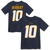 Justin Herbert Los Angeles Chargers Youth Name & Number T-Shirt Navy | Nike for Sale