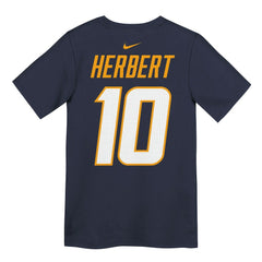 Justin Herbert Los Angeles Chargers Youth Name & Number T-Shirt Navy | Nike for Sale