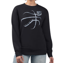 Sacramento Kings G-III 4Her by Carl Banks Women's Metallic Print Basketball Sketch Fleece Sweatshirt Black - NBA