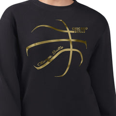 Chicago Bulls G-III 4Her by Carl Banks Women's Metallic Print Basketball Sketch Fleece Sweatshirt Black - NBA