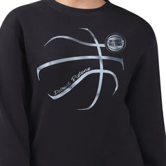 Detroit Pistons G-III 4Her by Carl Banks Women's Metallic Print Basketball Sketch Fleece Sweatshirt Black - NBA