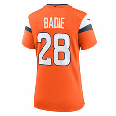 Tyler Badie Denver Broncos Women's Team Game Jersey Orange | Nike for Sale