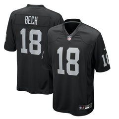 Jack Bech Las Vegas Raiders Team Game Jersey Black | Nike for Sale