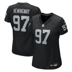 Tonka Hemingway Las Vegas Raiders Women's Team Game Jersey Black | Nike for Sale