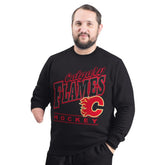 Calgary Flames G-III Sports by Carl Banks Adaptive Headliner Fleece Sweatshirt - Black - NHL