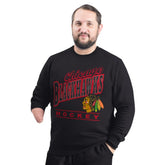 Chicago Blackhawks G-III Sports by Carl Banks Adaptive Headliner Fleece Sweatshirt - Black - NHL