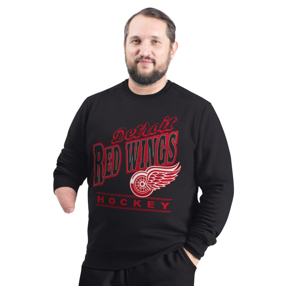 Detroit Red Wings G-III Sports by Carl Banks Adaptive Headliner Fleece Sweatshirt - Black - NHL