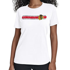 Chicago Blackhawks Starter Women's Team Stripe T-Shirt - White - NHL