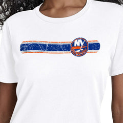 New York Islanders Starter Women's Team Stripe T-Shirt - White - NHL