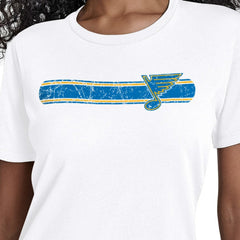 St. Louis Blues Starter Women's Team Stripe T-Shirt - White - NHL