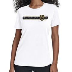 Vegas Golden Knights Starter Women's Team Stripe T-Shirt - White - NHL