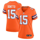 Nik Bonitto Denver Broncos Women's Alternate 2 Mile High Collection 1977 Throwback Game Jersey Orange | Nike for Sale